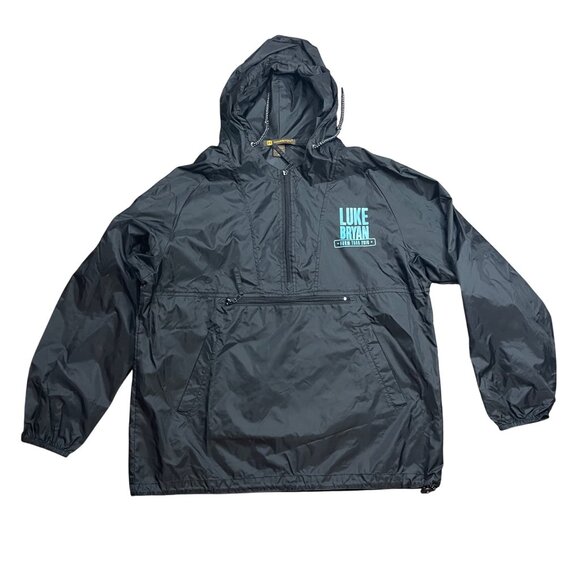 Harriton Luke Bryan Farm Tour 2016 Windbreaker Unisex Size Medium Black Concert - Picture 1 of 9